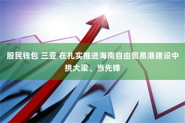 股民钱包 三亚 在扎实推进海南自由贸易港建设中挑大梁、当先锋
