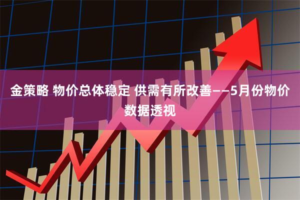 金策略 物价总体稳定 供需有所改善——5月份物价数据透视